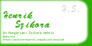 henrik szikora business card